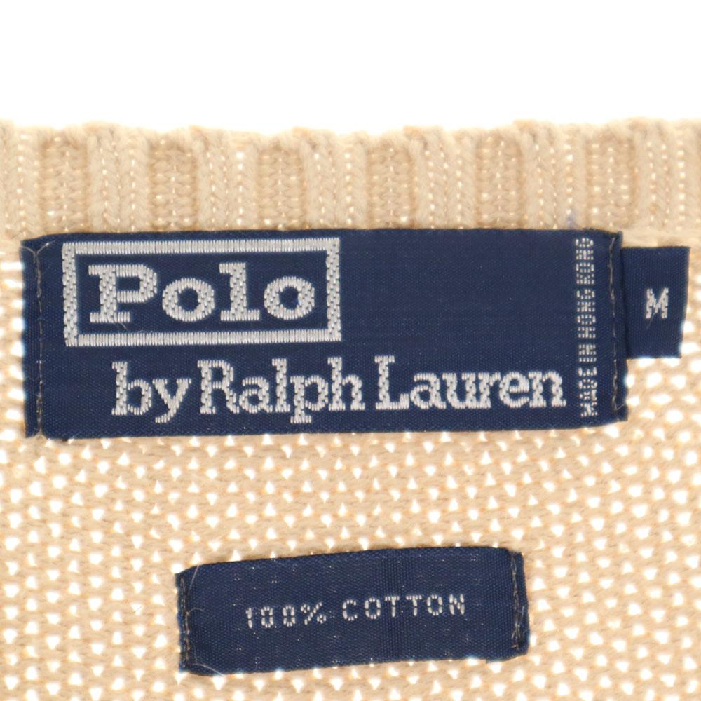 Polo by Ralph Lauren Long Sleeve Knit M Beige Sweater Men's Used