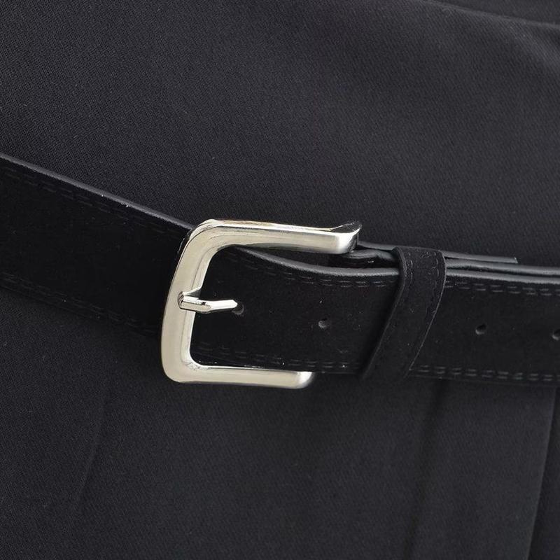 WTEMPO Короткие плиссированные юбки в стиле преппи для девочек с поясом. Женские повседневные серые и черные мини-юбки трапециевидной формы с высокой талией и защитными брюками. Уличная одежда.