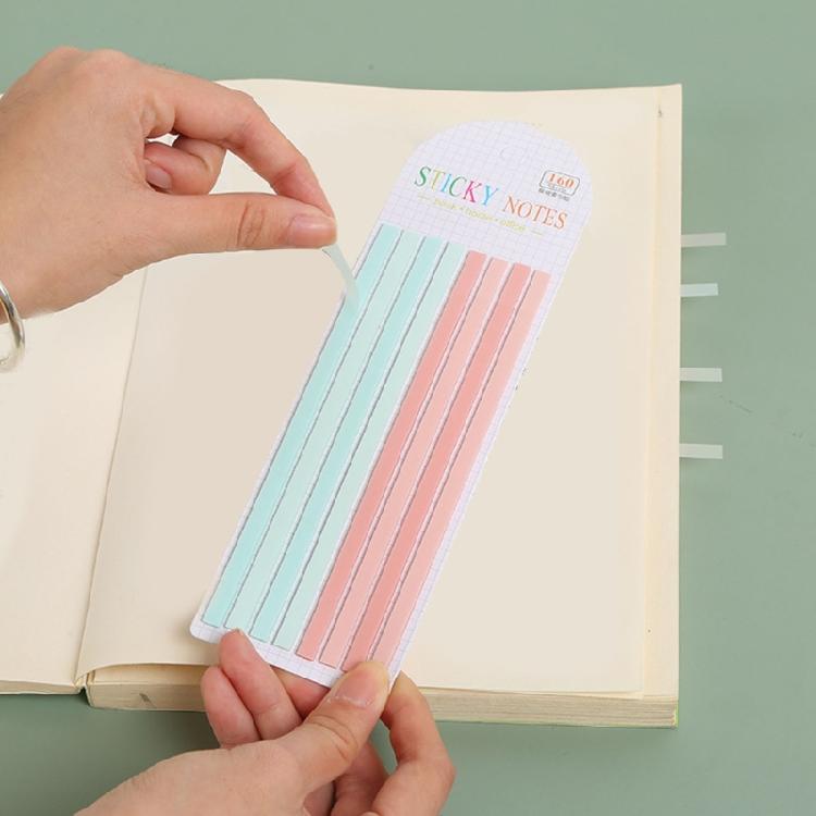 Long Strips Stick Tabs for Notebooks, Writable and Repositionable Stick Index Tabs Book Tabs Flags Adhesive Page Markers