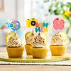 Summer Cake Party Toppers With Paper Flag Inserts Kids Birthday Prop Festival
