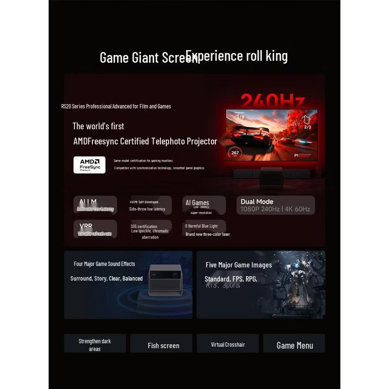 XGIMI RS 20 Plus Высокояркий 4K Лазерный Проектор (Китайская версия)