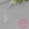 925 Sterling Silver Long Drop Earrings for Women Wedding Party Gifts Sterling-silver-jewelry Pendientes