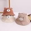 New Baby Hat Cartoon Bear Cotton Kids Bucket Hats for Girls Boys Cap Spring Summer Infant Sun Hats Toddler Accessories 5-24M