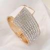 Fashion Personality Zircon Cuff Bracelet Opening Wide Bangle Bracelet Trendy Party Jewelry