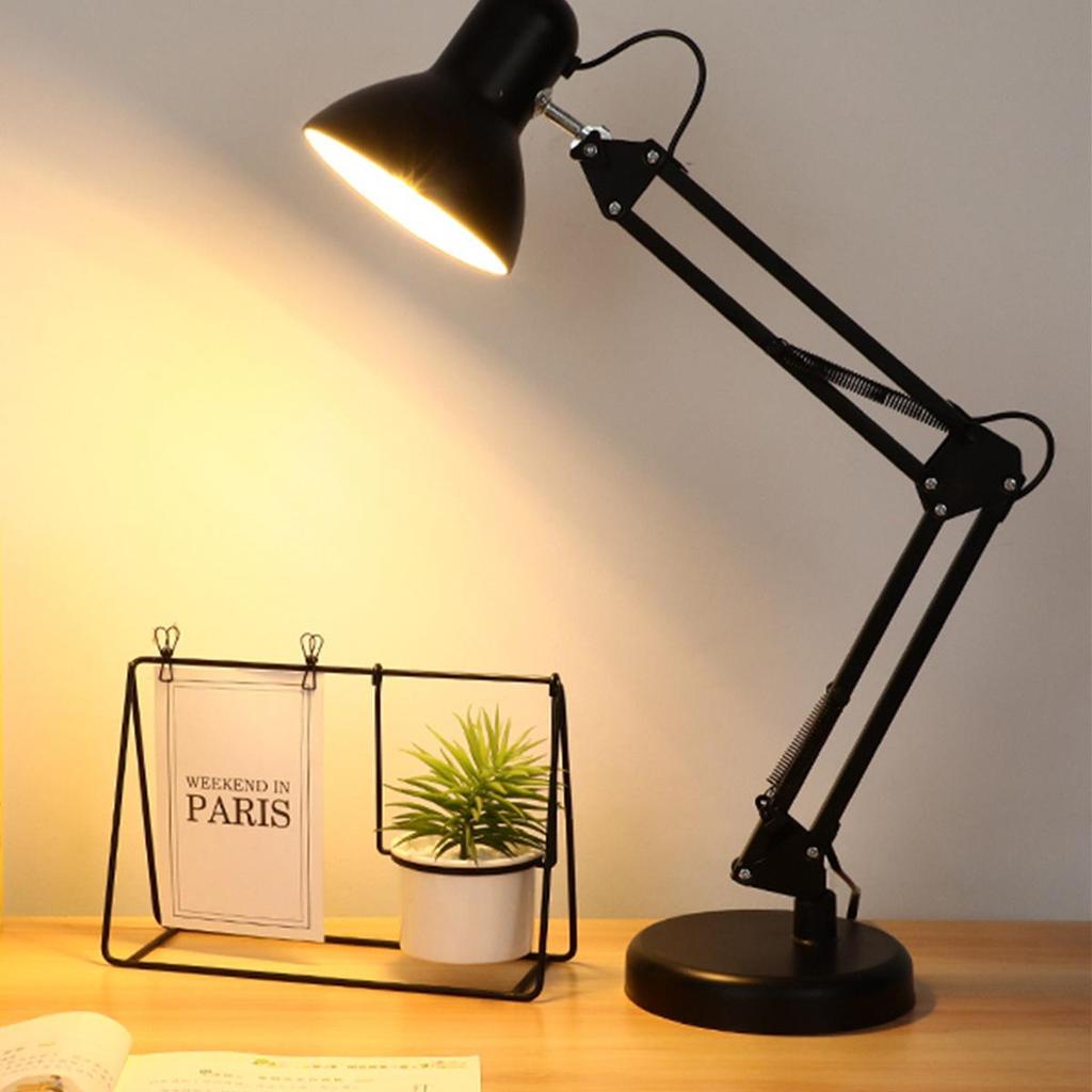 Светодиодная настольная лампа с длинным плечом в американском стиле - Защита глаз, Складной свет для чтения и рисования, Свет для красоты для прямых эфиров