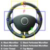 Новая DIY Ручная Сшитая Кожаная Накладка на Руль Для Renault Clio 2005-2012 черная Микрофибра Кожа Индивидуальные Аксессуары