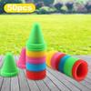 50 Pieces Track Training Cones Roller Skating Obstacles Nimble Sports Small Cones for Indoors Outdoors, 5 Assorted