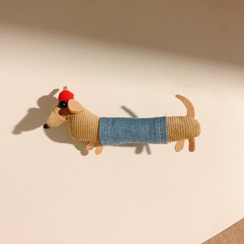 Korean Cute Dachshund Dog Hair Clip Female Side Fringe Duckbill clip Hair Clip Makeup Hairpins Girls Cute Bangs Clip Headwear