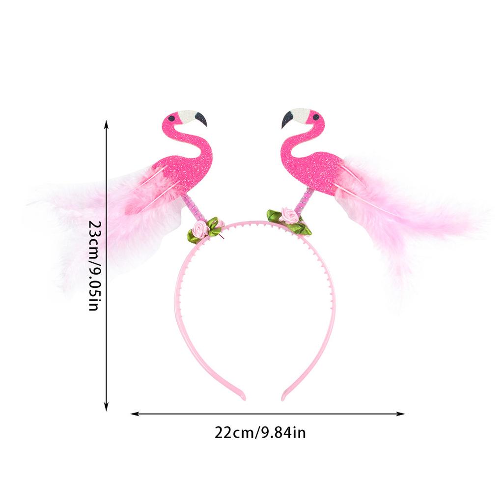 1pc Hawaiian Party Headbands Set Includes Palm Tree Head Wear Flamingo Party Glitter Head Accessories Pineapple Party Headband