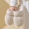 Winter Women Slippers Waterproof Warm Plush Cotton Slides Indoor Home Non-Slip Thick Sole Furry Shoes Couples Bedroom Flats