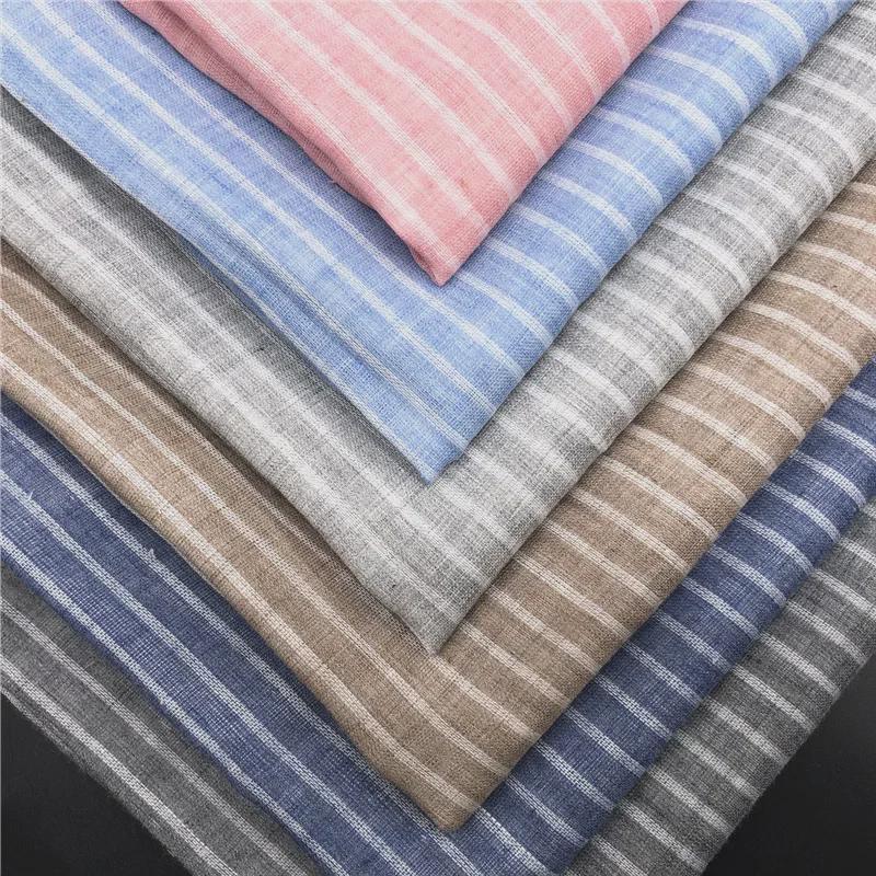 2024 Премиум пряжа окрашенная полосатая хлопковая рубашечная ткань