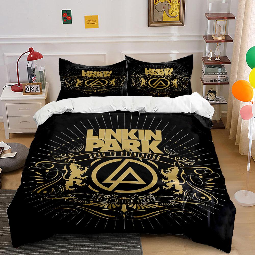 Linkin Park Band Bedding Set Bedding Duvet Cover Set Duvet Cover Pillowcases (1 * Duvet Cover 2 * Pillowcases, without duvet insert)