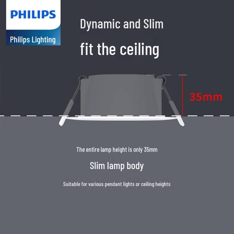 Светодиодный встраиваемый светильник Philips для потолка гостиной, 2,5" - 8"