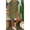 Loose Casual V-neck Short Sleeve Dress Loose Casual V-neck Short Sleeve Dress