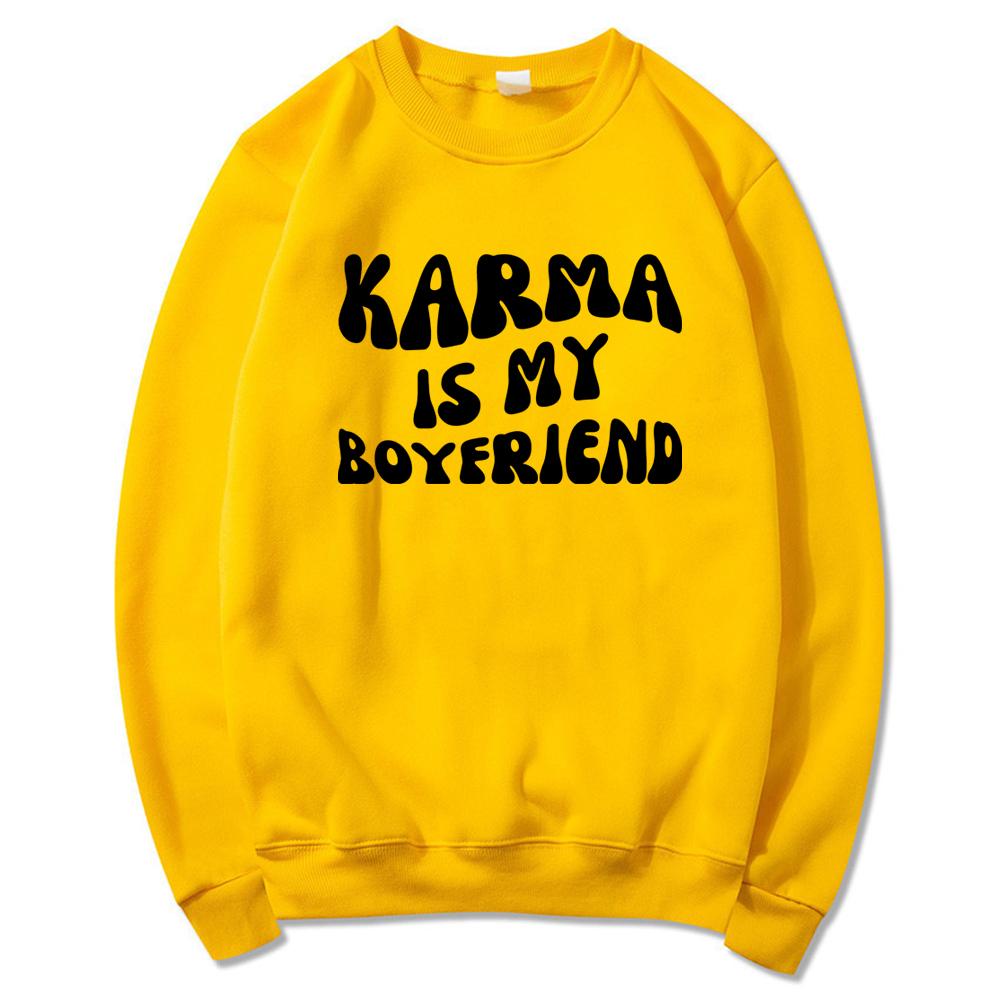Толстовка Karma Is My Boyfriend, новый альбом Midnights 3am, пуловер в стиле ретро, ​​толстовка с капюшоном Karma, забавные толстовки с круглым вырезом Midnights Lyric
