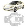 Индивидуальная матовая прозрачная пленка из ТПУ для Model 3 2018-2023 гг. - Самовосстанавливающаяся и точно вырезанная