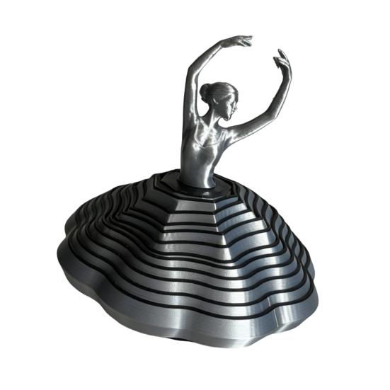 Вращающаяся балерина из 3D-печати, игрушка-антистресс, фигурка балерины, декор для стола, расширенная