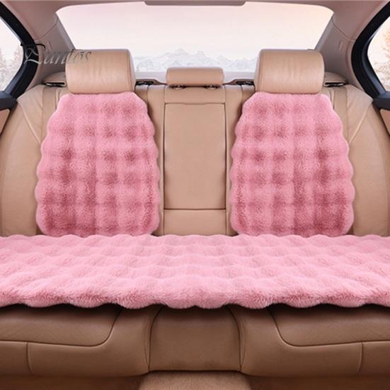 Утолщенный плюшевый комплект подушек для автомобильных сидений, мягкий пушистый протектор, теплые пушистые нескользящие чехлы для передних и задних сидений для автомобилей, автофургонов, внедорожников