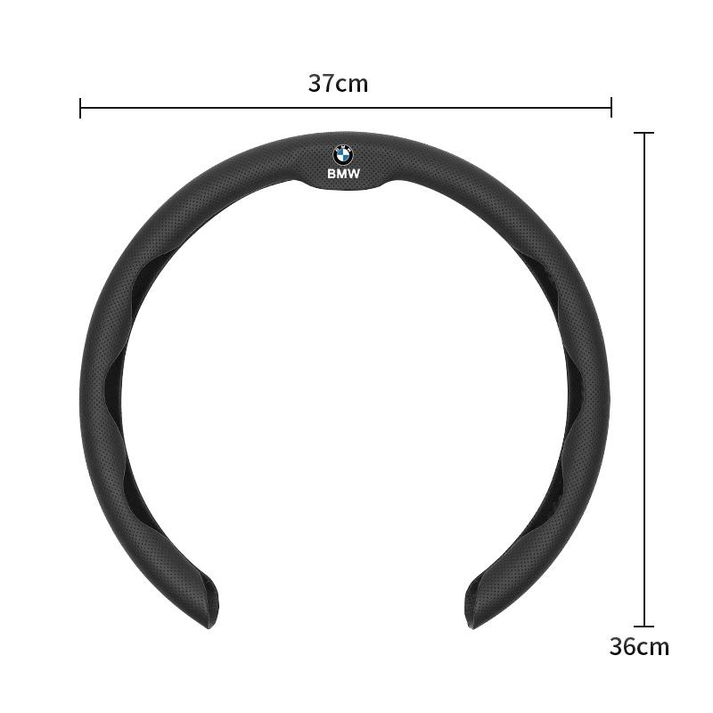 BBIH8 2026New Leather Fabric Car Steering Wheel Cover Valve Cap Accessories For BMW X1 X2 X3 X5 X4 X6 X7 iX3 F20 F10 F07 E70 E46 E90 E