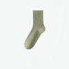 Female Spring and Autumn Pure Color All Kinds of Casual Cotton Sweat Absorption Breathable Sports Tube Socks