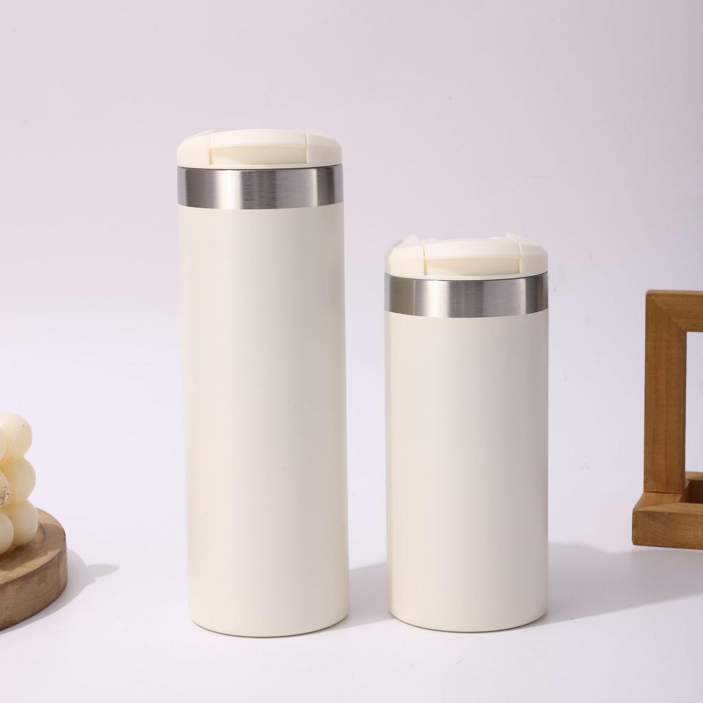 Кружка для кофе с откидной крышкой для питья напрямую, термос из нержавеющей стали 304, офисная, студенческая, для занятий спортом на открытом воздухе, прямая кружка