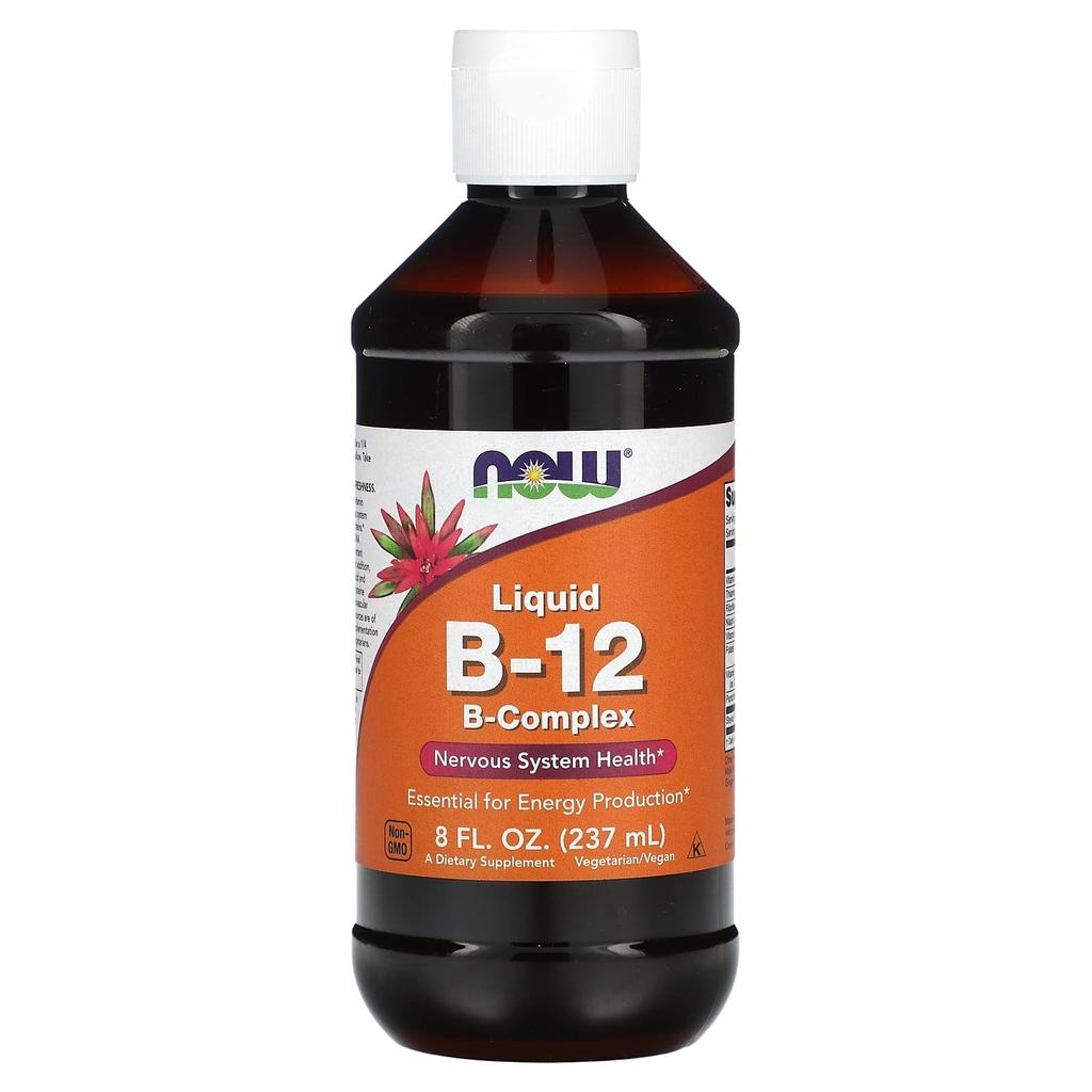 NOW Foods, B-12, жидкий, B-комплекс, 8 жидких унций (237 миллилитров)