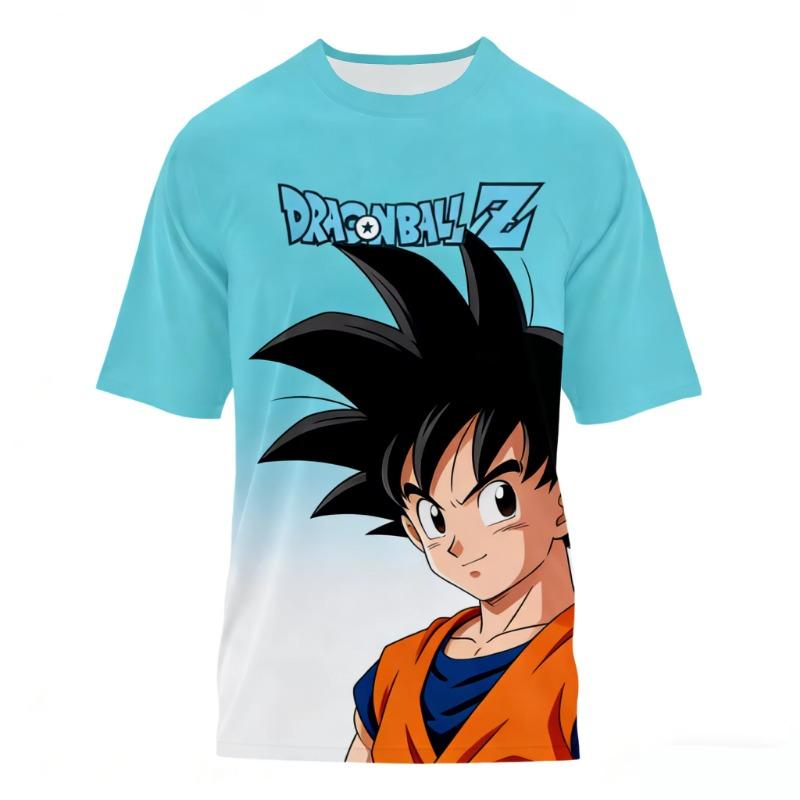 Летняя футболка Dragon Ball Детские Топы Футболка Аниме Фигурки Сон Гоку Супер Сайян Футболка Мальчики Футболки Детская Одежда Короткий Рукав