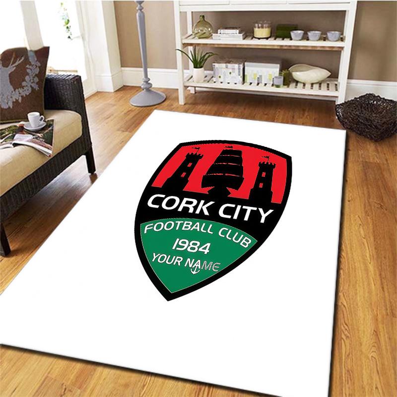 Cork City F Custom Name Carpet Rug For Living Room Bedroom Home Sofa Decoration Kids Play Nonslip Floor Mat