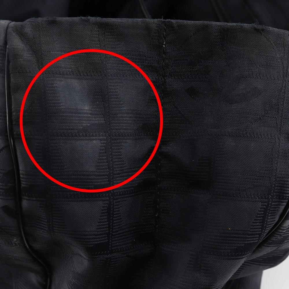 Chanel Сумка-тоут MM A15991 Новая дорожная линия черный нейлоновый холст Женская Б/У