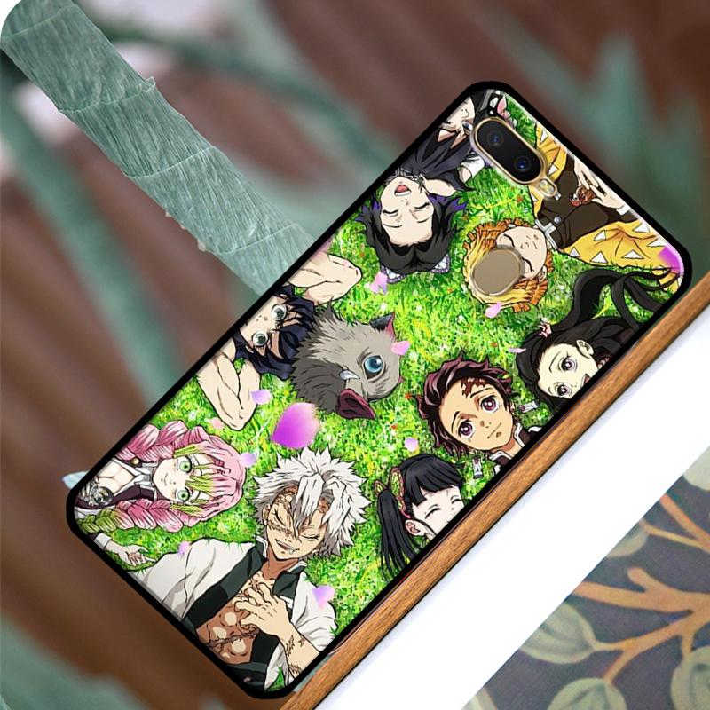 Чехол с аниме «Demon Slayer Kimetsu No Yaiba» для OPPO A83 A91 A93 A1K A15 A3S A54 A74 A94 A5 A9 A31 A53 A52 A72 A53S, задняя крышка