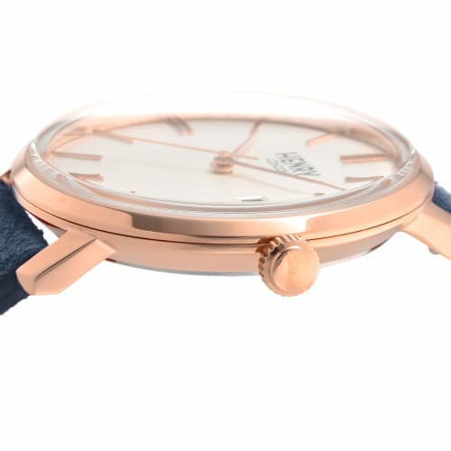 HENRY LONDON REGENCY SUEDE HL40-S-0358 Men's Watch, Blue