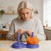 Держатель для пряжи с 3D-печатью, вращающийся, для вязания спицами и крючком, пряжа в мотках, вращающаяся подставка-диспенсер, органайзер для хранения ниток для вышивания