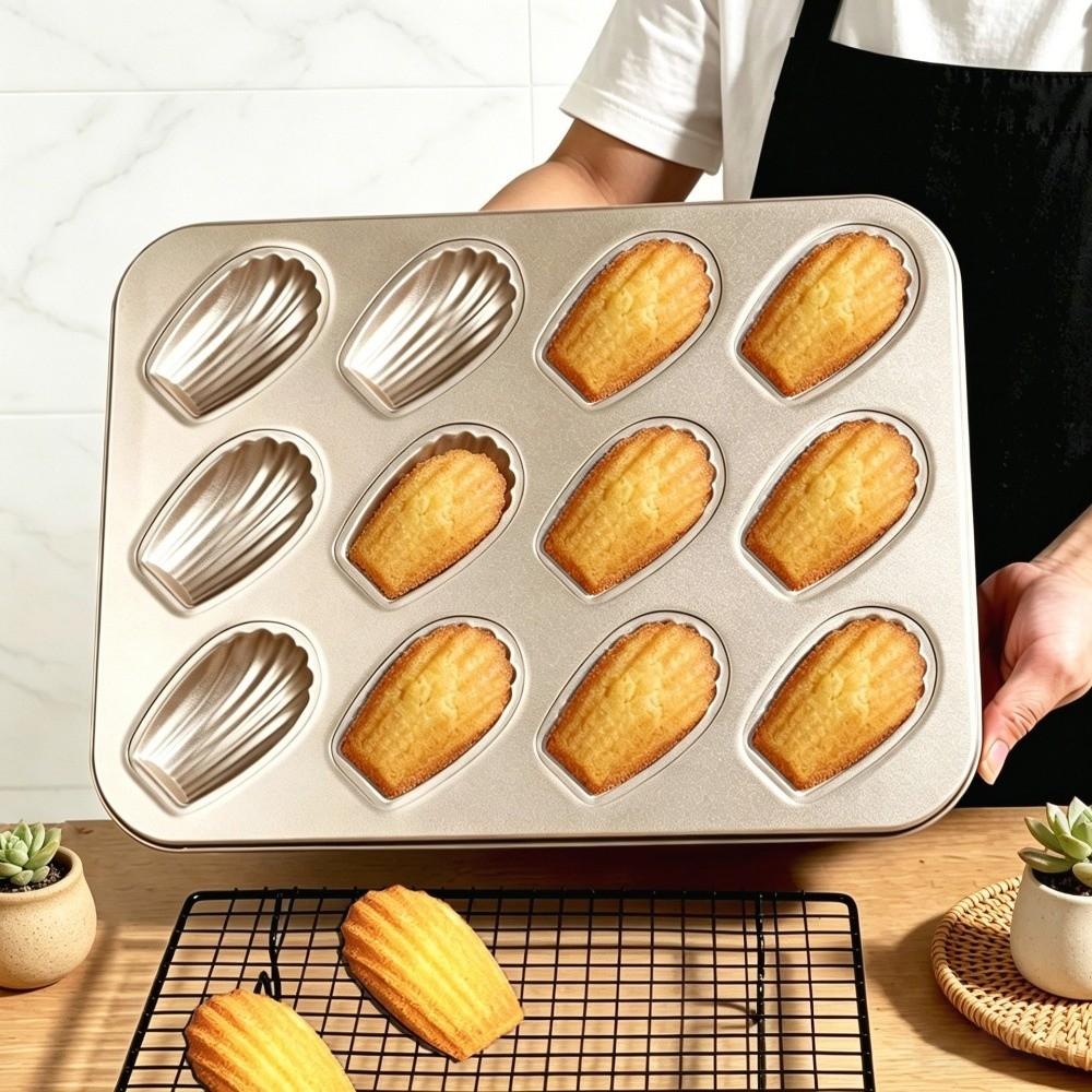 Carbon Steel Muffin Pan Non-Stick Baking Mold Kitchen Accessories Shell Baking Pan Kitchen