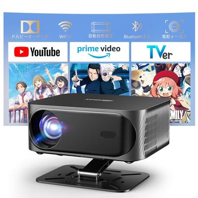 Компактный проектор iSinbox для дома, потолочный, 800 ASNI, Высокий, 1080P, 4K, Моторизованная коррекция трапецеидальных искажений, 6 мгновенных, Bluetooth, Домашний, Большой, Netflix, Google TV, Идеальная гарантия