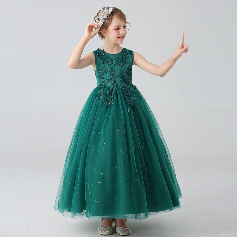High-End Flower Girl Princess Tutu Dress for Weddings and Performances
