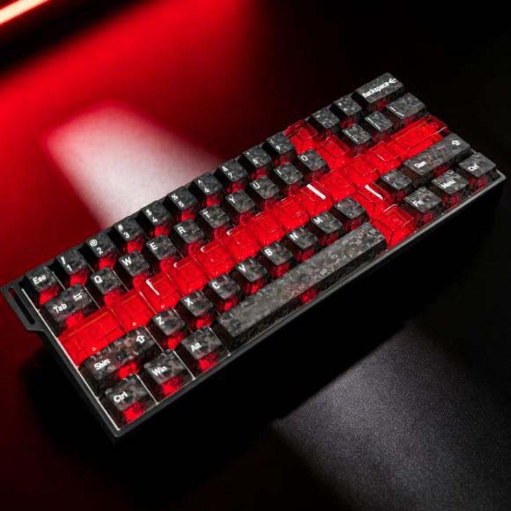 Full Transparent Transparent Keycaps Set Cherry Profile PC Keycaps Desktop Accessories