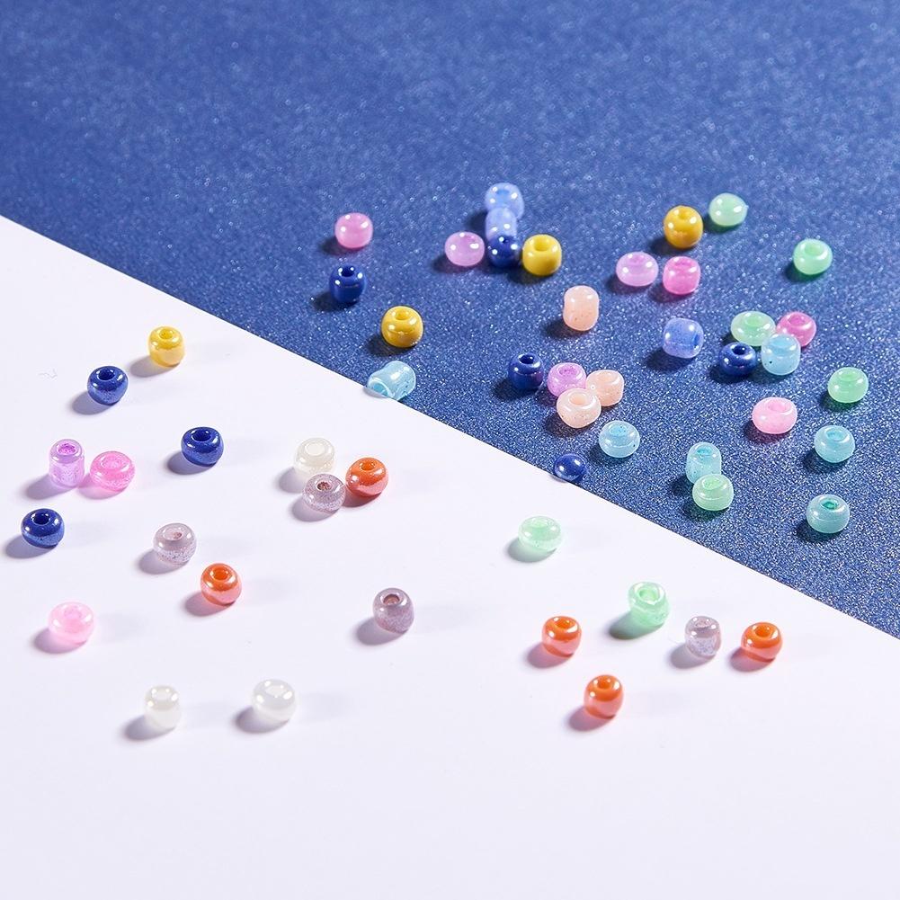15-Color Glass Rice Beads Set Handmade Bracelet Beading Material DIY Rice Beads Jewelry Making Accessories About 7500pcs