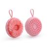 Hair Shower Tool 2 in 1 Silicone Shampoo Brush Double Side Lotus Shape Bath Scalp Massage Brush Handheld Round Shower Brush Spa