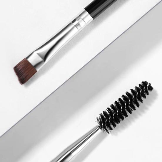 Набор кистей для бровей с двойной головкой, 3 шт., спиральная коническая кисть для макияжа глаз, пластиковая ручка, кисть для ресниц, профессиональная расческа для ресниц, инструмент для бровей