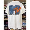 MTV Music TV Oversized American Trend Street Style Simple Laid-back Style Pure Cotton Small Collar Men's Women's T-shirt Cotton
