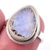 Кольцо из стерлингового серебра 925 пробы с натуральным радужным лунным камнем ручной работы S.6 j9s29