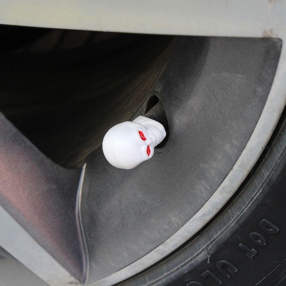 1Pc Antirust Copper Core Bike Tires Valve Caps Skull Style Tire Valve Cap Valve Stem Cap Motorcycle