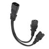 IEC320 C14 to IEC320 C13 C15 Power Cords Male to Female Computer Y Splitter Adapter Cable for Display PC Desktop