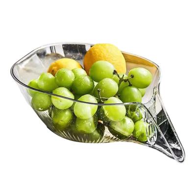 Корзина для сушки фруктов со съемным ситом, пищевая, без BPA, прозрачная, для чистки фруктов, кухонная раковина, улавливатель еды, сушилка
