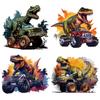 Dinosaur Patches Cartoon Truck Heat-Adhesive Transfer Arts Crafts Ironing Clothes Appliqued Diy Accessory Iron On Patches Animal