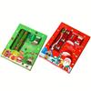 2sets Christmas Student Stationery Gift Set, Cute Cartoon Pencil Eraser Set, Christmas Student Small Gifts, Student School Supplies
