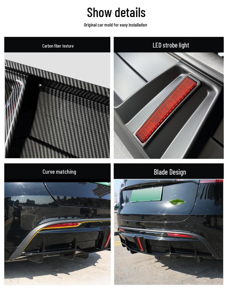 Светодиодные навигационные и предупреждающие о столкновении заднего бампера для Tesla Model Y - Thunder Edition