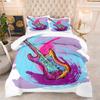 3D Classical Guitar Electric Guitar Bedding Set Punk Rock Music Duvet Cover Set Quilt Cover Queen Size For Kids Boys Young Man