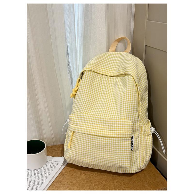 Школьный рюкзак новый свежий и милый клетчатый рюкзак для учеников средней школы легкий рюкзак большой вместимости