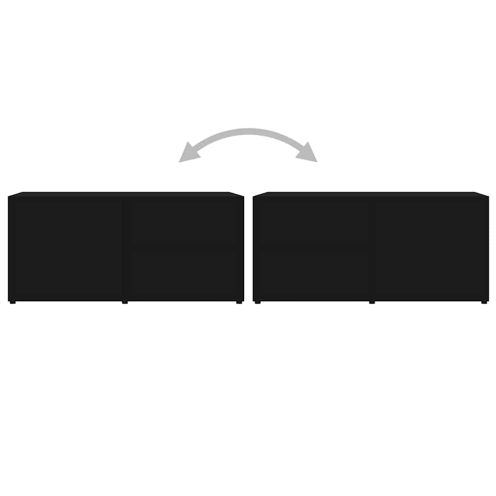 TV Cabinet Black 80 x 34 x 36 cm Particleboard